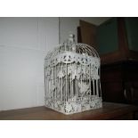 3 x vintage style painted bird cages