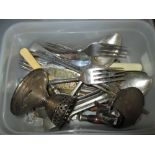 Box of silver plated and other cutlery