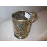 Early 18th century silver tankard London by William Paradise date and assay marks rubbed with later