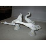 3 x geese ornaments (2 x Lladro,