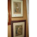 2 x Louis Wain prints : Waiting for Daddy