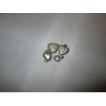 4 x silver heart shape lockets 12 g