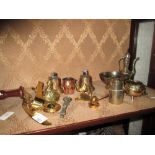 Assorted decorative brass ornaments