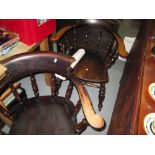 Pair of vintage captains chairs