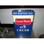 Vintage Lyons Maid wall hanging advertising dustbin