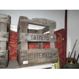 Vintage wooden advertising crate Gaymers Whiteways local interest