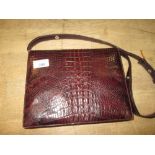 Crocodile skin handbag