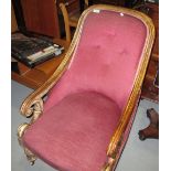 Victorian button back chair