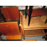 Vintage furniture : stool, trolley, telephone table,