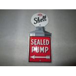 Vintage style enamel sign : Sealed Pump