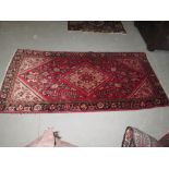 Semi antique Persian wool rug 200 cms x 95 cms