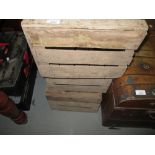 3 x vintage wooden fruit crates