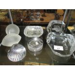 Assorted clear glass paperweights