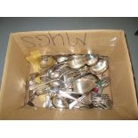 Box of silver plated cutlery