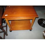 Modern teak trolley