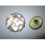 Vintage Stratton mother of pearl compact & pill box
