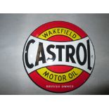 Vintage style enamel sign : Castrol