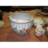 Chinese Famille Rose style fish bowl