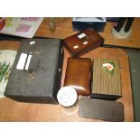 Assorted wooden boxes,