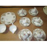 Colclough floral pattern tea set
