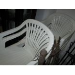 16 x plastic stacking patio chairs