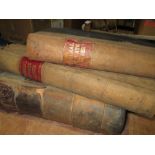 3 antique & vintage grocers store ledgers (one brass bound 1914,