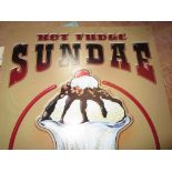 Vintage style advertising sign : Hot Fudge