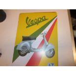 Metal advertising sign : Vespa