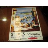 Painted vintage style advertising St Ives sign