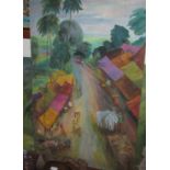 Mary Beresford Williams jungle scenes oils on boards