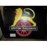 Cast iron sign British Railways