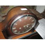 Vintage oak case mantle clock