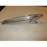 Chrome plated car bonnet rocket shape mascot / emblem from Standard Vanguard Sportsman (with