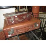 2 x vintage suitcases