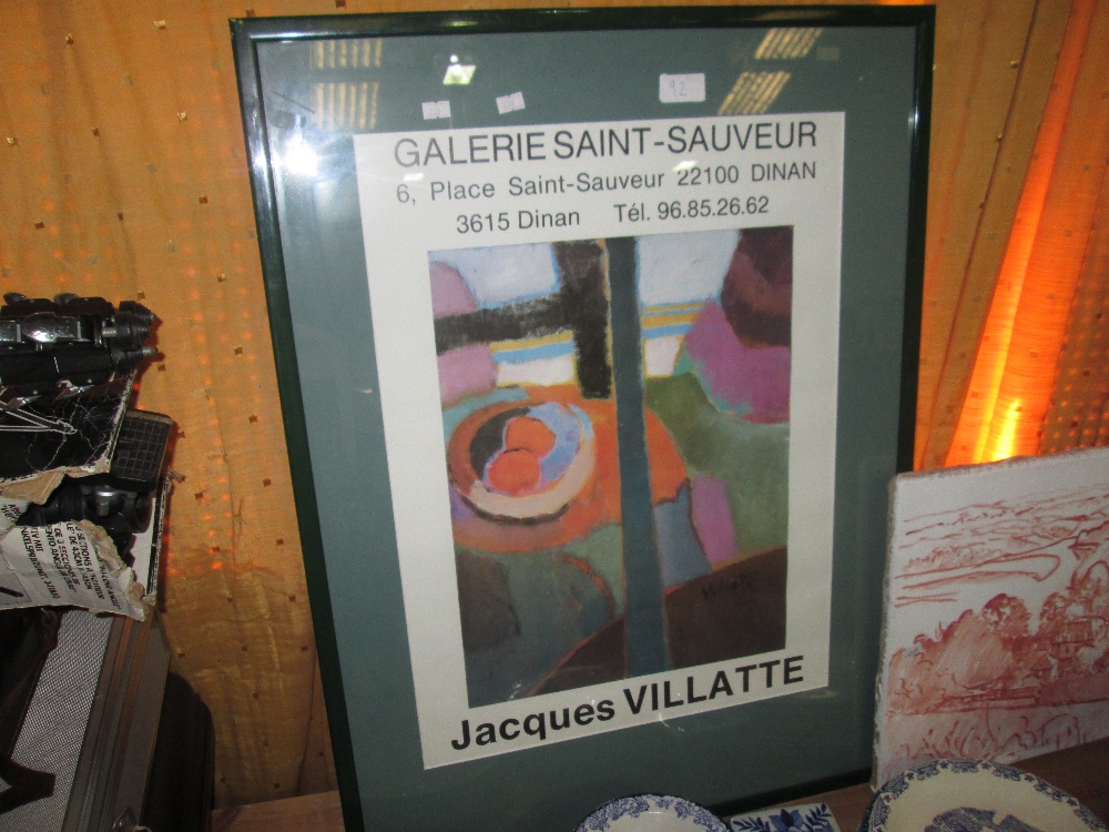 Galerie Saint Sauveur exhibition advertising print : Jacques Villatte