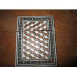 Late 19th century Islamic geometric pattern inlaid card case