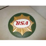 Cast iron advertising sign : BSA motorcycles