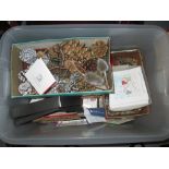 3 x boxes of Christmas decorations & print