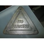 Cast iron vintage style sign : No Parking