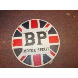 Cast iron advertising sign : BP Fuel