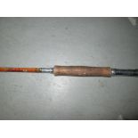 Vintage split cane with 2 spare pieces fishing rod : Olympic made in Japan 248 cms