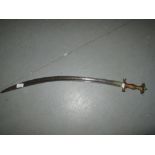 Indian sword with brass hilt