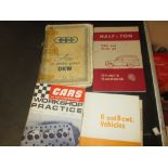Various motoring interest books : The Morris Drivers Handbook AKD 749 D, Mini Minor AKD 117 4D,