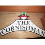 Cast metal sign : Cornishman