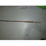 Vintage 3 piece split cane trout fishing rod : 296 cms