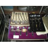 Assorted cutlery and flatware,