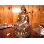 Bronzed metal Buddha ornament