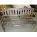 Wooden garden bench