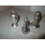 3 x assorted silver pepper pots 56 g