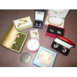 Assorted boxed costume jewellery